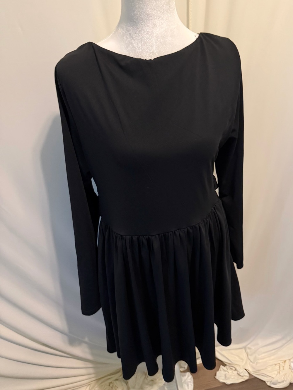 Classic Black Long-Sleeve Women’s Dress